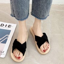 발이예뻐 보이는 여자 매듭 스트랩 슬리퍼 여자여름신발
