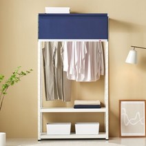 무볼트 시스템행거1봉+블라인드set 1000x400x2100 3단, 블랙3단