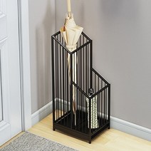 CuteQueen 귀여운여왕 모던디자인 라인 우산꽂이 철재 우산보관대 개업선물 가정용, 블랙, 1개