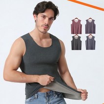 남자 겨울나시 민소매 티셔츠 기모 내복 런닝