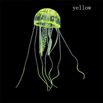 어항 꾸미기 바닥재 어항돌 은신처 장식품 장식 산호사 해수염 기왓장 칸막이 화산석 다채로운 인공 빛나는 효과 해파리 물고기 탱크 수족관 미니 잠수함 수생 애완 동물 용품, 노란색