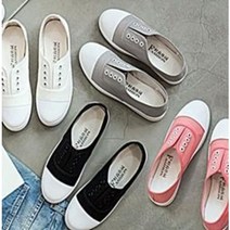 여성 끈없는 단화 캔버스화 여대생 캠퍼스 운동화 청바지 코디 스니커즈 막신기 좋은 신발
