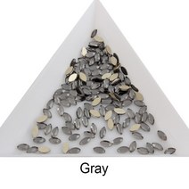 2x4mm 말 눈 모양 네일 아트 라인 석 크리스탈 보석 반짝 이는 돌 매력 유리 diy 장식 액세서리, 회색, 100개