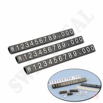 3P 조립형 가격표 세트 매대가격표 매장가격표 프라이스칩, 7mm 투명/금색