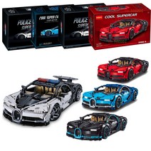 대륙레고 부카티 시론 42083 경찰차 블루 레드 블랙 4종 중국레고 호환블럭 아쿠아스피드