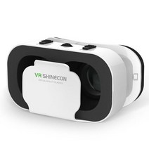 VR 호환 3d 안경 헤드셋 안드로이드 스마트 폰용 헤드 마운트 조정 가능한 g05a, 흰색 g05a