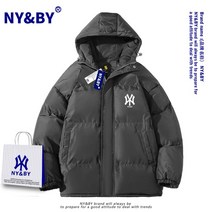 MLB 겨울 남녀공용 패딩 점퍼 다운 자켓 후드 데일리 캐주얼 아우터 커플 양키즈 로고 4color
