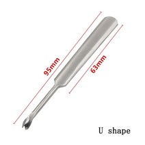 DIY 가죽 도구 스테인레스 스틸 VU 가죽 커터, U형 95mm, 1개