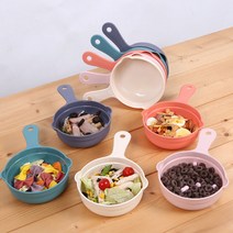 올리오 드라마 손잡이 먹방 앞접시 10개 캠핑 그릇, 아이보리+인디핑크
