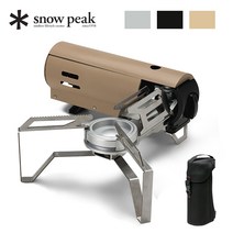 스노우피크 그리들 강염 버너 접이식 스토브 캠핑 백패킹 휴대용 수납 GS600, 카키