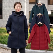 모슬린 엄마옷 3온스체크배색후드패딩점퍼 YJP111038 마담/미시옷/중년여성의류/50대/60대여성옷/빅사이즈