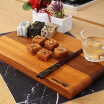 100SU 월넛 포인트 물푸레 옻칠 원목 나무도마 중간투톤