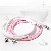 연결교체 샤워줄 샤워기호수 화장실 실리콘호스 물때방지 청소 꼬임, 실리콘호스 1.8M 화이트