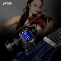 기타튜너 기타 디지털 조율기 튜너 튜닝기 악기용품 AROMA AT-101 디지털 기타 튜너 전문 미니 클립 온 크