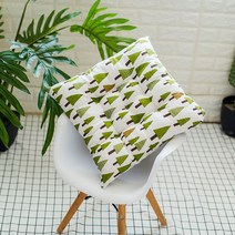 MEIISEO여름 쿨방석 쿨매트 사무실 남감 매트, 45*45cm 직경 원형, 기하학적 숲