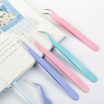 스텐 다용도 정밀 작업 쪽집게 스티커 핀셋 족집게 777EA, 하이니몰82 블루(일자형)1P