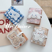 UNBAISER 귀여운 캐릭터 반지갑 다용도 대용량 카드가방 학생지갑