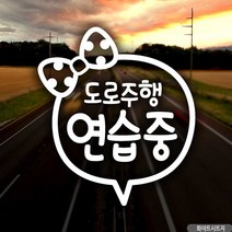에브리데이쇼핑자동차 스티커 도로주행연습중 초보운전 화이트 안전스티커 익스테리어용품 차량스티커 자동차용품 차량용스티커+dpqmflepdl, 상품대박, 상품대박