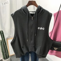 여성 캐주얼 조끼 나시 후드조끼 자켓 빅사이즈