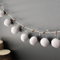 화이트 크리스마스 눈송이볼 장식걸이 음식점 성탄절 병원 교회