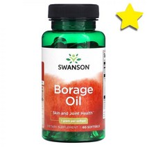 스완슨 보라지유 보라지오일 감마리놀렌산 Borage 오일 1 g 60 소프트젤 캡슐