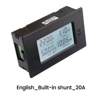 DC 6-200V 20A 50A 100A LED 디지털 방식으로 전압계 압량계 전압 전류 전력 공급 에너지 미터 검출기 테스터 모니터, [01] 20A