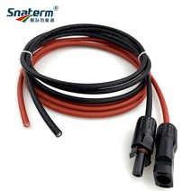커넥터 2 개몫 태양열 와이어 확장 블랙 + 레드 2.5mm2 4mm2 6mm2 케이블 남성 및 여성 케이블 하네스 포함, 16 awg-1.5mm2, 30m 블랙 30m 레드