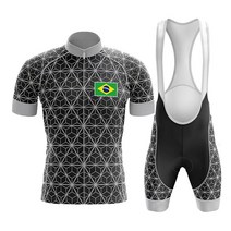 2021 브라질 새 사이클링 팀 저지 자전거 반바지 턱받이 세트 Ropa Ciclismo MenS MTB 셔츠 여름 타기 Maillot Bottom Clothing
