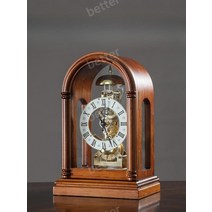 레트로 아날로그 시계 탁상 무소음 선물 수입소품, 04.오렌지 스퀘어