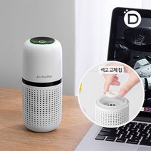 클린버 USB 미니 소형 공기청정기 LLDP02 (방향제 고체칩 추가), 블랙, 고체칩2개(자몽)