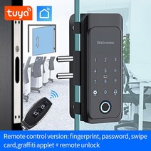 얼굴인식 도어락 코콤 대구 TANK shp-p71 shp-dp940 블루투스 Tuya 앱 제어 스마트 유리 도어 생체 인식 지, 05 single door remote