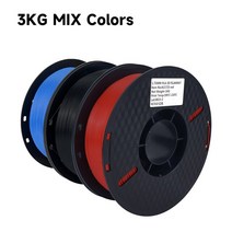 3D 프린터용 PLA 필라멘트 롤 당 1KG 소재 문구용 175mm, 3KG Mix 색상s