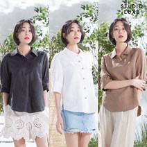 런칭가 89 900원) 스튜디오럭스 프렌치린넨100 블라우스 3종