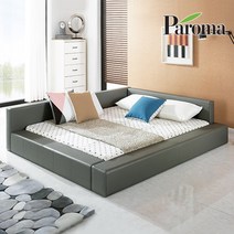 파로마 모던 다비드 저상형 침대 프레임+독립쿠션, 그레이