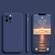아이폰 12 13 14 15 프로 맥스 소프트 실리콘 케이스, For iPhone 15 Plus, blue