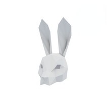 종이가면 페이퍼크래프트 도안 3D 모형 접기 DIY 페이퍼토이 동물 입체퍼즐 토끼 유니콘 여유 호랑이 말, B + 광택타입