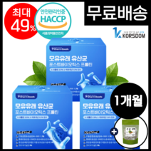1000억 모유 유래 유산균 분말 가루 락토바실러스 가세리 모유 유산균 식약처 해썹 인증 정품, 모유유산균 1박스 + 건강티백