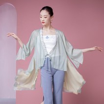 현대 한국 무용복 발레복 류가 클래식 무예복 여 여름 샤랄라 샤랄라 중국 춤 공연 무용복 상의