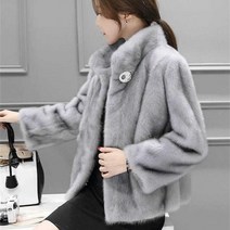 쩐쿠 커브커모피코트 겨울 밍크 코트 T543