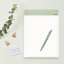 [안테나샵] 컬러 에너지 B5 노트패드 / 2분할 그리드 모눈 4mm 친환경 떡제본, 집중을불러블루
