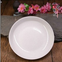 도자기공방 서예 먹물 접시 팔레트 국화 묵반 화이트 조색 사기 문방사우 잉크 그릇 수채꽃 1837829894, 8인치 도자기 원형그릇 (직경 19.