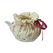 티코지 티팟 뜨개 차 주전자 커버 타올 케이스 창의성 아늑한 선물, 노란색