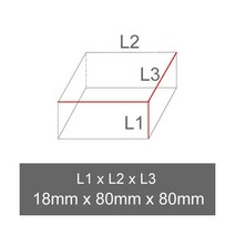 완전 무광 아크릴 큐브 사각 기둥 베이스 크기 80mm x 화장품 보석 디스플레이 스탠드, 18x80x80mm