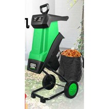 나무파쇄기 잔가지 목재 나뭇가지 치핑기 우드칩, 2400W 파쇄기 + 수거봉투 + 20미터 코드