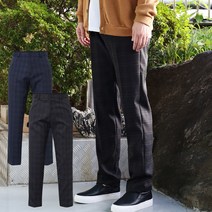피플룩 남자 체크 슬랙스 바지 스판 줄무늬 팬츠 겨울 남성 정장바지 캐주얼 슬렉스