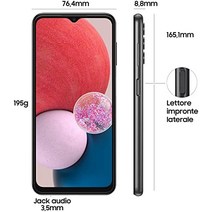 Samsung Galaxy A13 Android 스마트폰 6.6인치 Infinity-V 디스플레이 Android 12 4GB RAM 및 64GB 내장 메모리² 5 000mAh³ 배터리 블랙-32861, 하얀색, 4/64GB