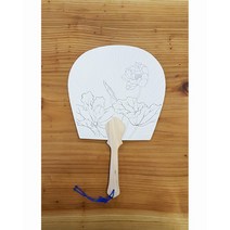 문화가게 민화도안 민화체험 한지 부채 만들기 한지선, 6번 화접도2