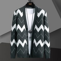 DFMEI 가을 겨울 남자 하프 코트 가을 니트 카디건