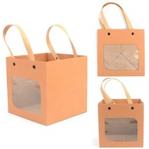 큰 정사각 쇼핑백 대형 브라운 바닥넓은쇼핑백 꽃집쇼핑백 도시락쇼핑백 투명쇼핑백