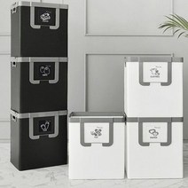 리빙 가정용분리함/나눔이(플라스틱/종이캔/유리), 블랙앤그레이